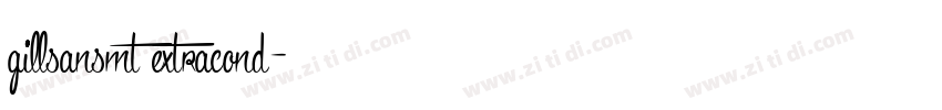gillsansmt extracond字体转换